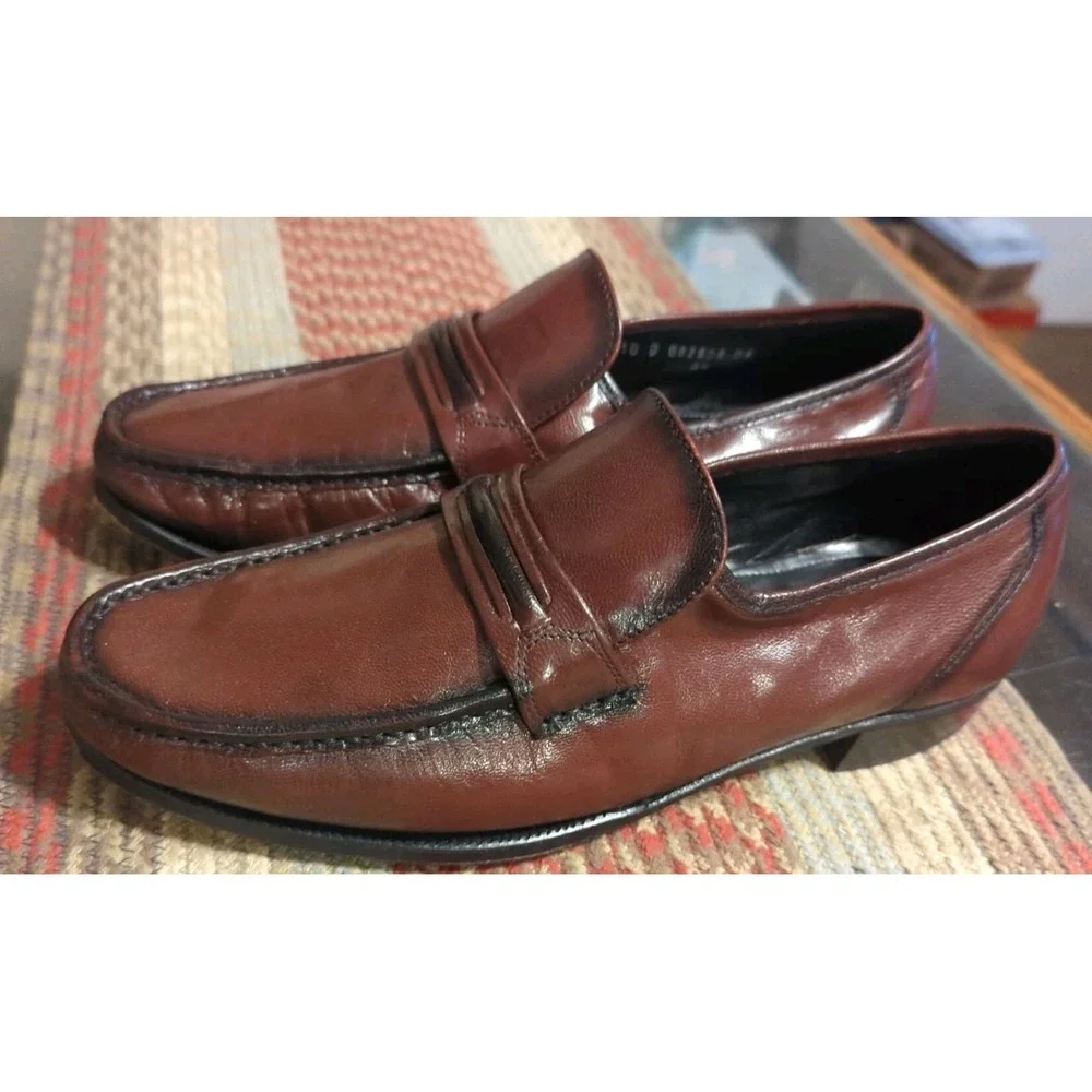 Vintage Florsheim Loafers 10 D‎ Casual Dress Shoes Brown Soft Leather